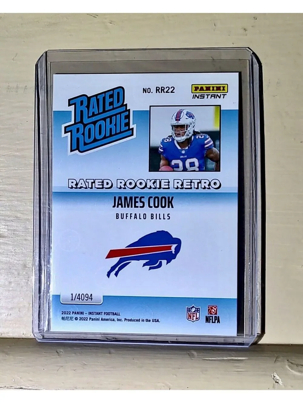 James Cook 2022 NFL Panini #22 Rated Rookie Retro Football Card 1/4094